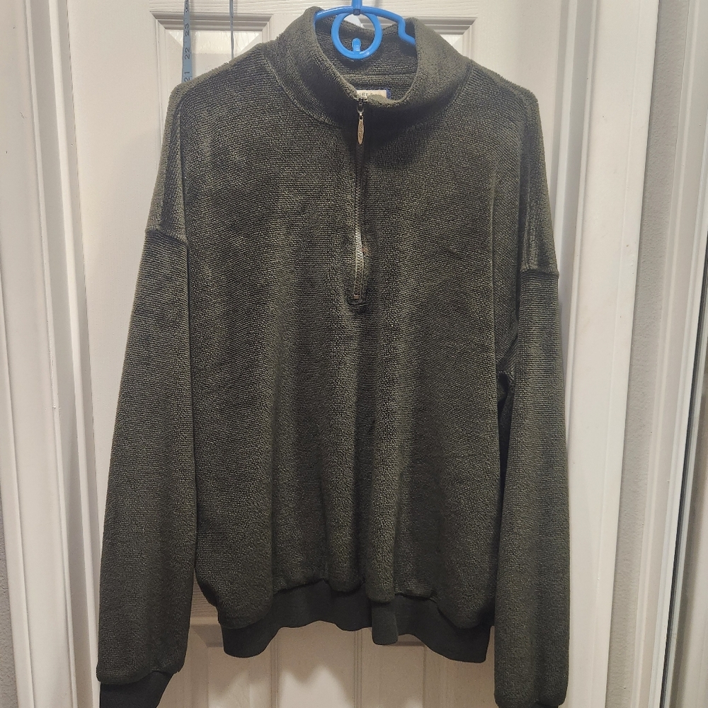 Straight down Terry cloth quarter zip up size XL/XXL?